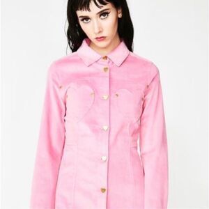 Adorable Lazy Oaf Pink Velvet Dress
